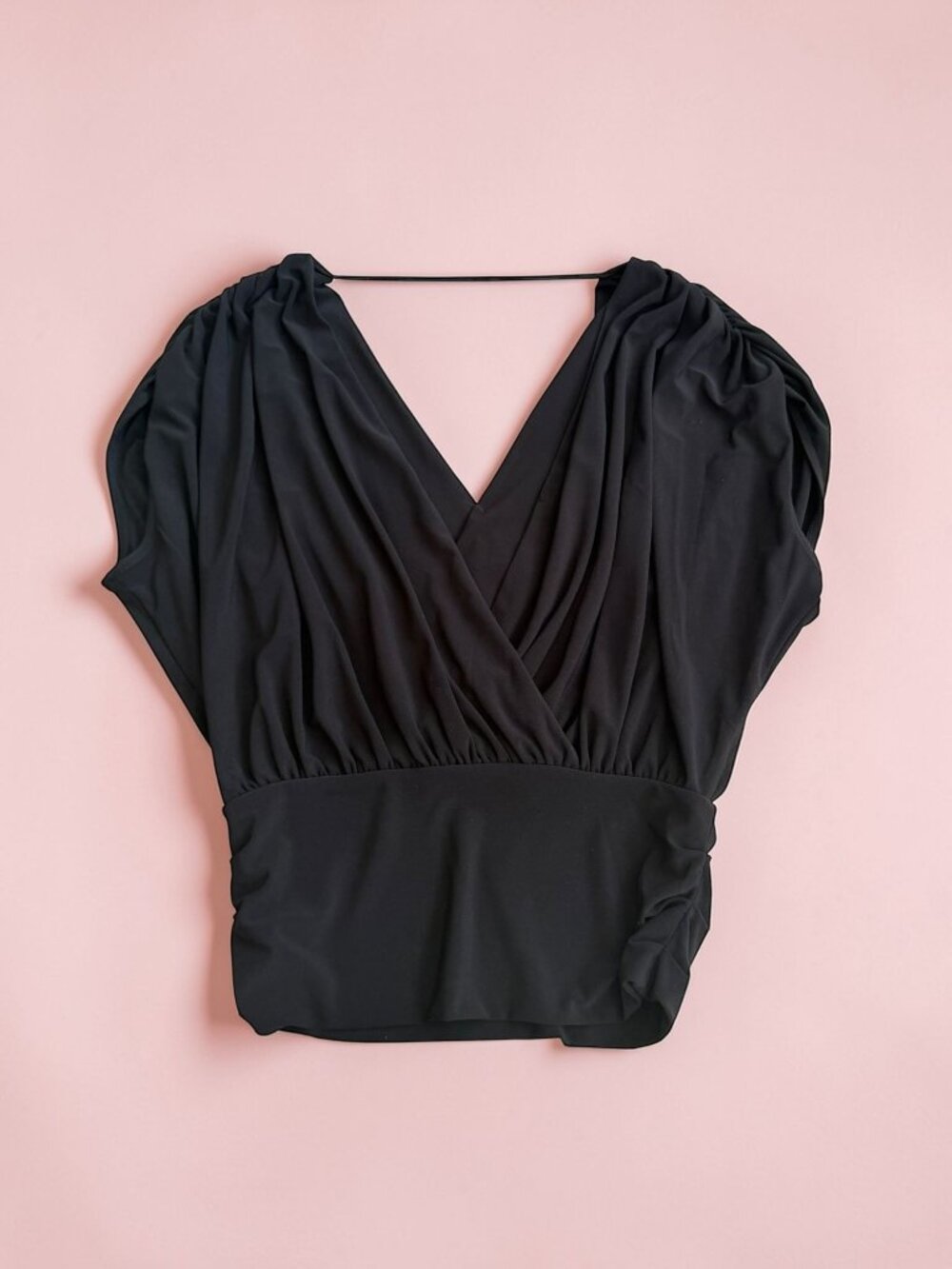 WHITE HOUSE BLACK MARKET WHBM Black Ruched Top Size XXS